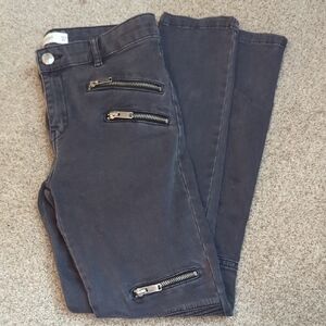 Mango Casual Straight Leg Jeans, Gray, Size 2